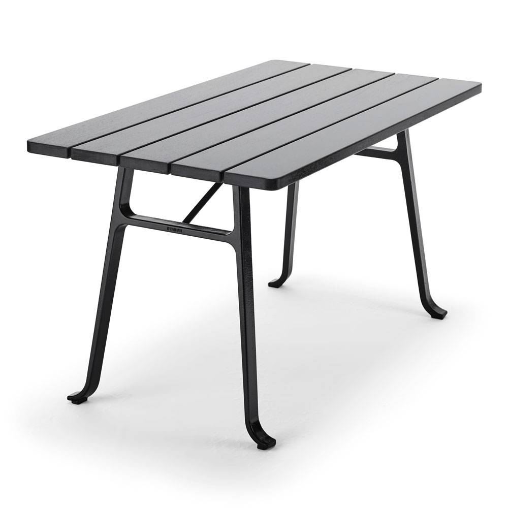 Byarums Bruk - Bord Seriff - Svartlaserad Mahogny/Svartlackerad Aluminium - Matbord utomhus - Mårten Cyrén - Svart