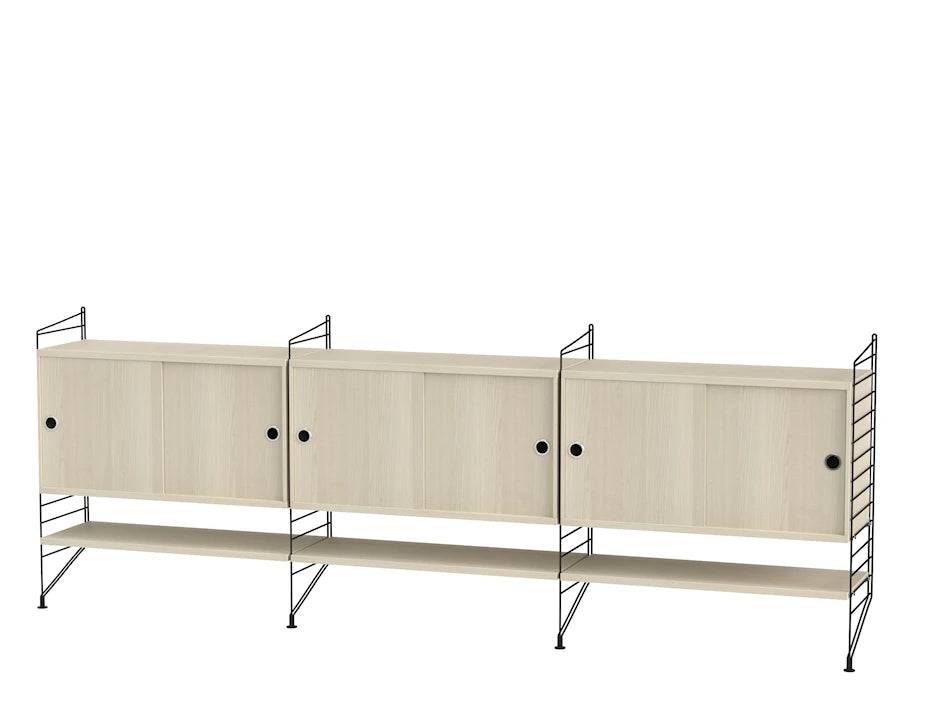 Reol, Living room F fra String Sort - ask - Jacobsen Plus