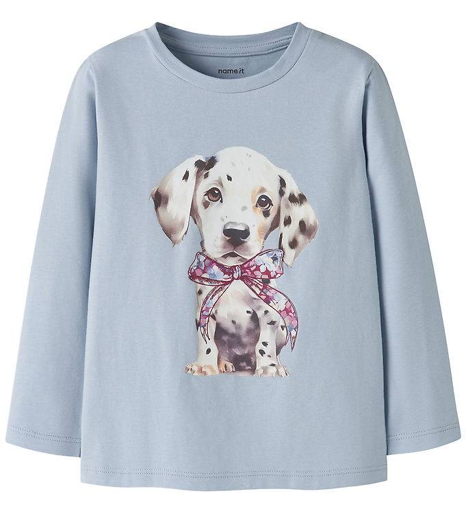 Name It Bluse - NmfNisso - Subdued Blue - Name It - 4 år (104) - Bluse