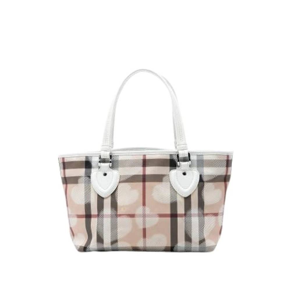 Burberry Vintage Pre-owned Heart Print Tote - Vintage - Dame - Beige - ONE SIZE - Uld