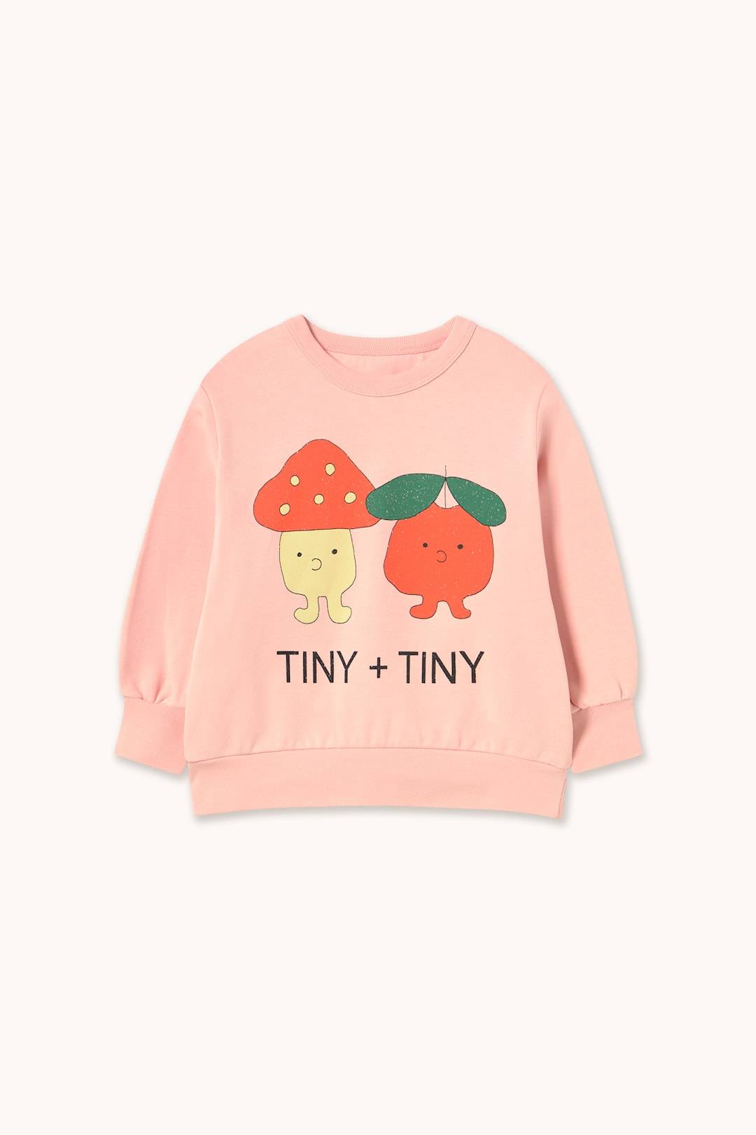Tinycottons Tiny & Tiny Graphic Sweatshirt Wild Rose-3y Lyserød 3 år Drenge, Piger