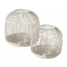 Boltze JUSTINE metal lanterner, beige, 2 stk