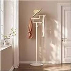 Metal Coat Rack, Freestanding Simple Hanging Clothes Racks, with Marble Base, Easy To Install, for Home Bedroom Living Room Entryway,White