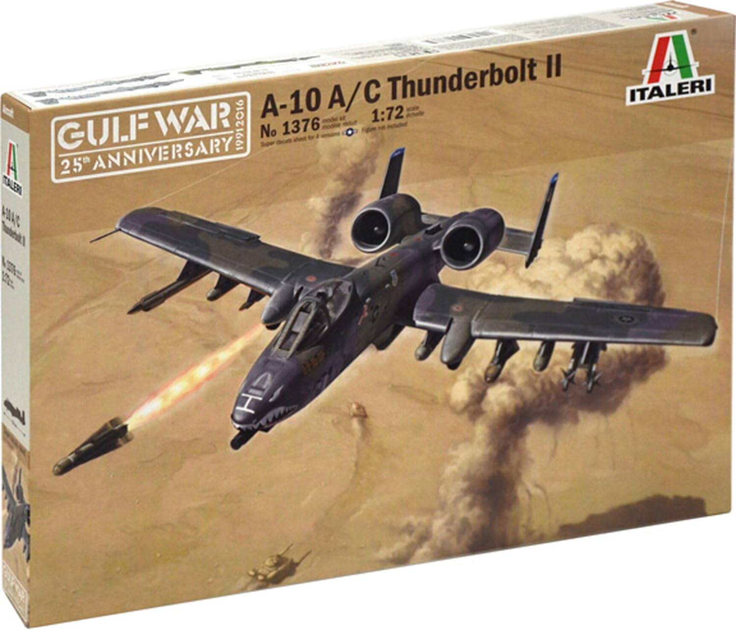 Platz Italeri Scale American Thunderbolt II Gulf War Plastic Model Kit IT1376 1/72 A-10A/C (Airplane)