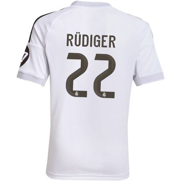 adidas Real Madrid Hemmatröja Rüdiger 22 Barn