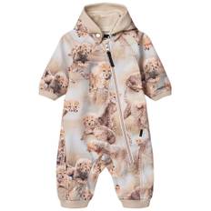 Molo Hill Softshell Suit Cheetah Cubs 92 cm  Beige  92 cm  Unisex