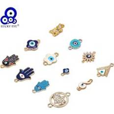 Lucky eye fatima hamsa hand fjäril turkiska onda ögat berlocker set legering för armband halsband smycken gör tillbehör bd378 - Kombinationsruta 2