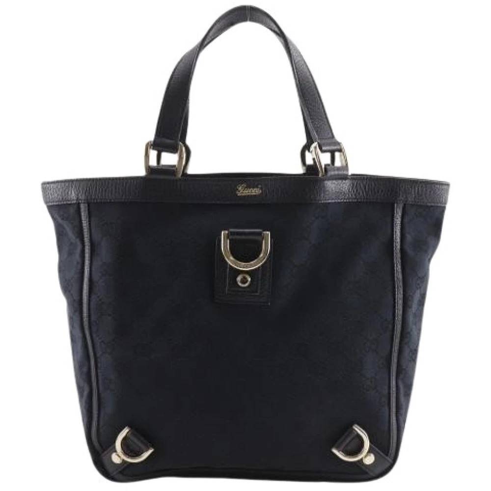 Gucci Vintage Pre-owned Abbey GG Canvas Håndtaske - Vintage - Dame - Sort - ONE SIZE - Uld