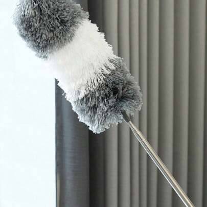 Mikrofiber Duster , Utdragbar Fjäder Duster ( Rostfritt Stål ) 31 Till 102 Inches , Återanvändbar Böjbar , Tvättbar För Rengöring Tak Fläkt , Hög Tak - Multifärgad (Extra lång stil)