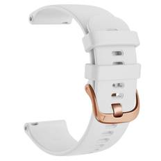Læder Smart Watch Rem Til HUAWEI WATCH GT 4 41mm/Garmin Venu 3S/Venu 2S Rem Rose Gold Spænde 18mm Rem Armbånd Silikon Hvid Silicone Hvid 18mm Venu 2S Silicone white