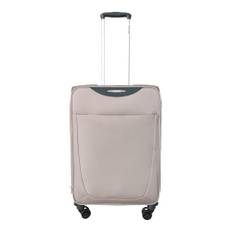 Eagle 4 hjul lätt tvåfärgad expanderbar resväska resväska resväska med hjul flygvagn fodral – 61 cm medium svart, Khaki, M, Resväska med hjul