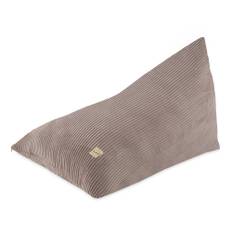 PLUSH NEST, Premium korduroy sittpuff, 120x80 cm, beige