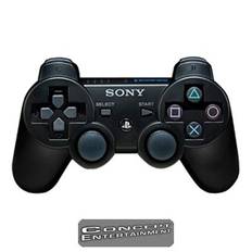 PS3 Handkontroll Original DualShock Sixaxis Svart (med kabel & dåligt batteri)