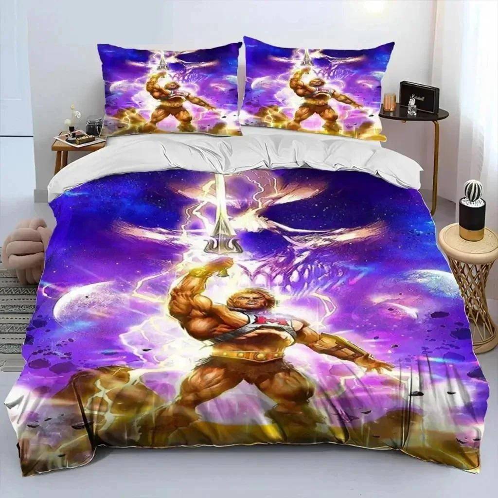 He Man The Masters Of The Universe Sängset Pojkar Flickor Twin Queen Size Påslakan Örngott Säng Barn Vuxen US Twin 173x218cm