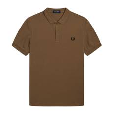 Fred Perry, Topp, Herr, Brun, XS, Bomull, Slim Fit Plain Polo i Shaded Stone/Black