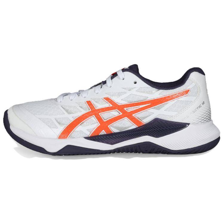 Asics Gel Tactic 12 2E Bred Vit Nova Orange Unisex Sneakers 1073A071-102 42