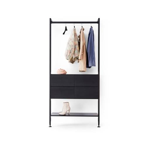 Edge by Hammel - Vangereol, 1 fag med bøjlestand, skab, skuffer og hylde 94 cm x 210 cm x 32.5 cm | Møbelsalg.dk