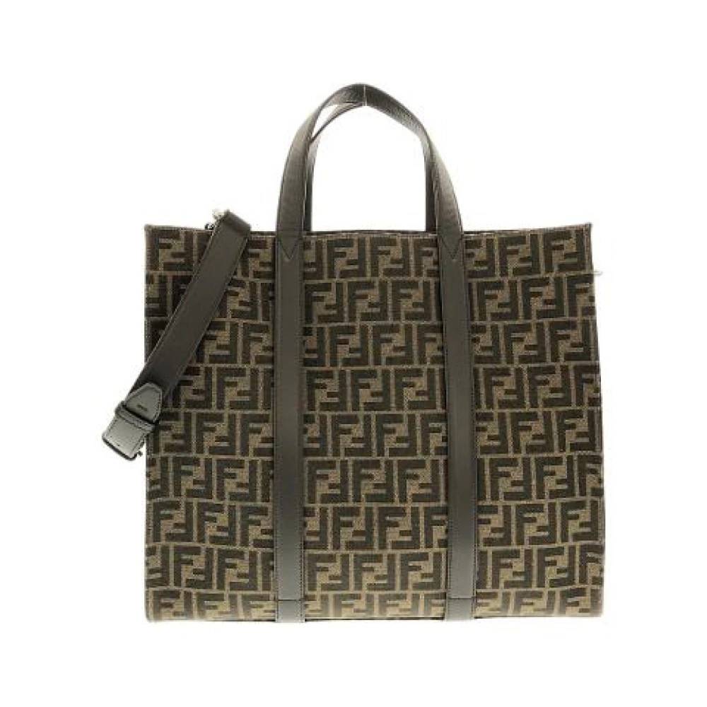 Fendi Vintage - Pre-owned Canvas Calfskin Tote Bag Vintage - Herr - ONE Size - Läder