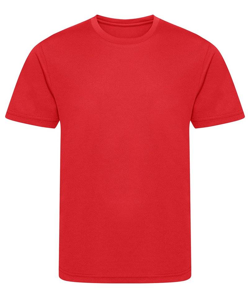Recycled Polyester T-shirt: Kids - 7/8 Years / Fire Red (7/8 Years)