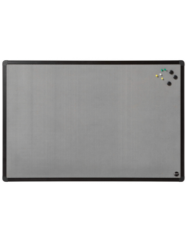 Magnetisk opslagstavle i aluminium 60 x 45 cm - Sort/Grå