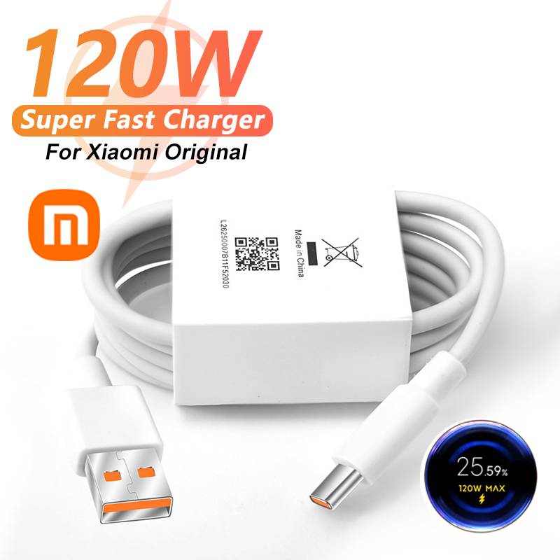 For XIAOMI Original 120W USB Turbo Fast Charging For mi 17 15 14 13 12 11 6A 67W Type C Cable Redmi Note 10 9 8 7 5 Pro K70 Poco