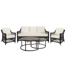 Marbella/Anson soffgrupp black twist - Svart
