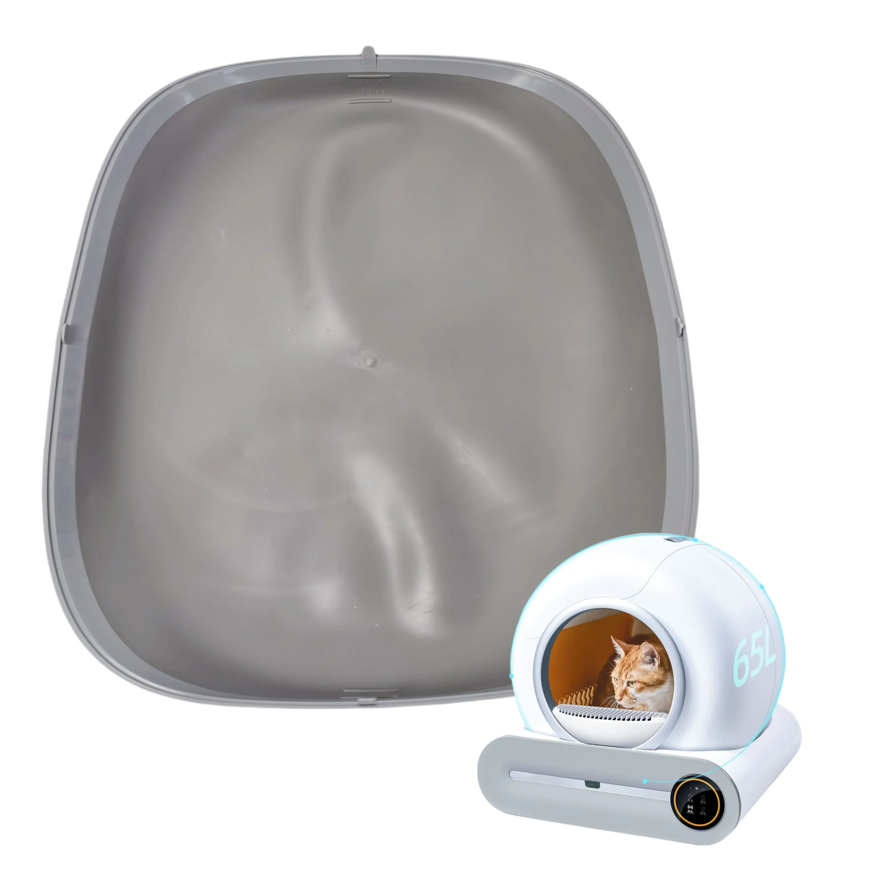 Tonepie Sandbox for cat accessories maintenance place the bottom mat automatic smart self-clean cat litter box