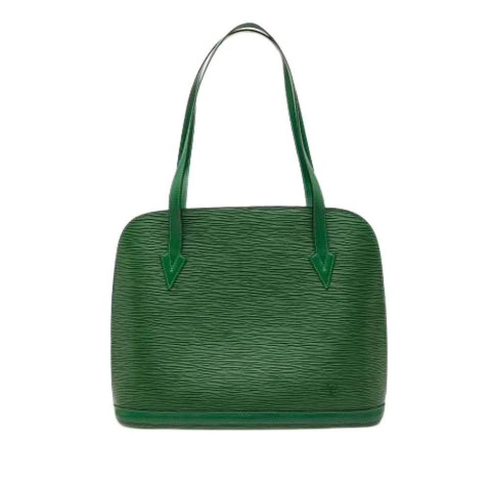 Louis Vuitton Vintage Pre-owned Lussac Skuldertaske - Vintage - Dame - Grøn - ONE SIZE - Uld