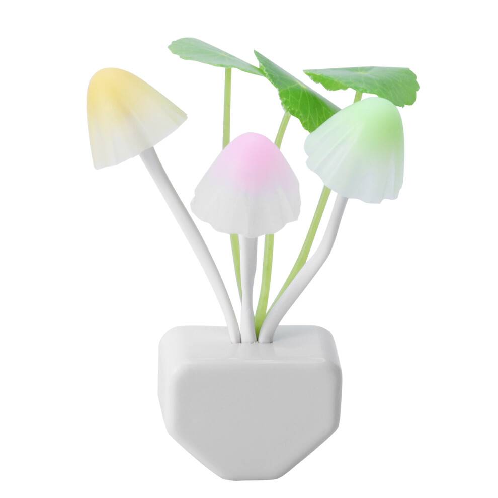 Led Vägg Nattlampa Svamp Design Sensor För Barn Sovrum Med Usb-Plug