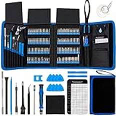Pardarsey skruvmejselset 142 stycken elektronik precisionsskruvmejsel med 120 bitar magnetisk reparationsverktygssats kompatibel för iPhone, MacBook, dator, bärbar dator, PC, surfplatta, PS4, Xbox,