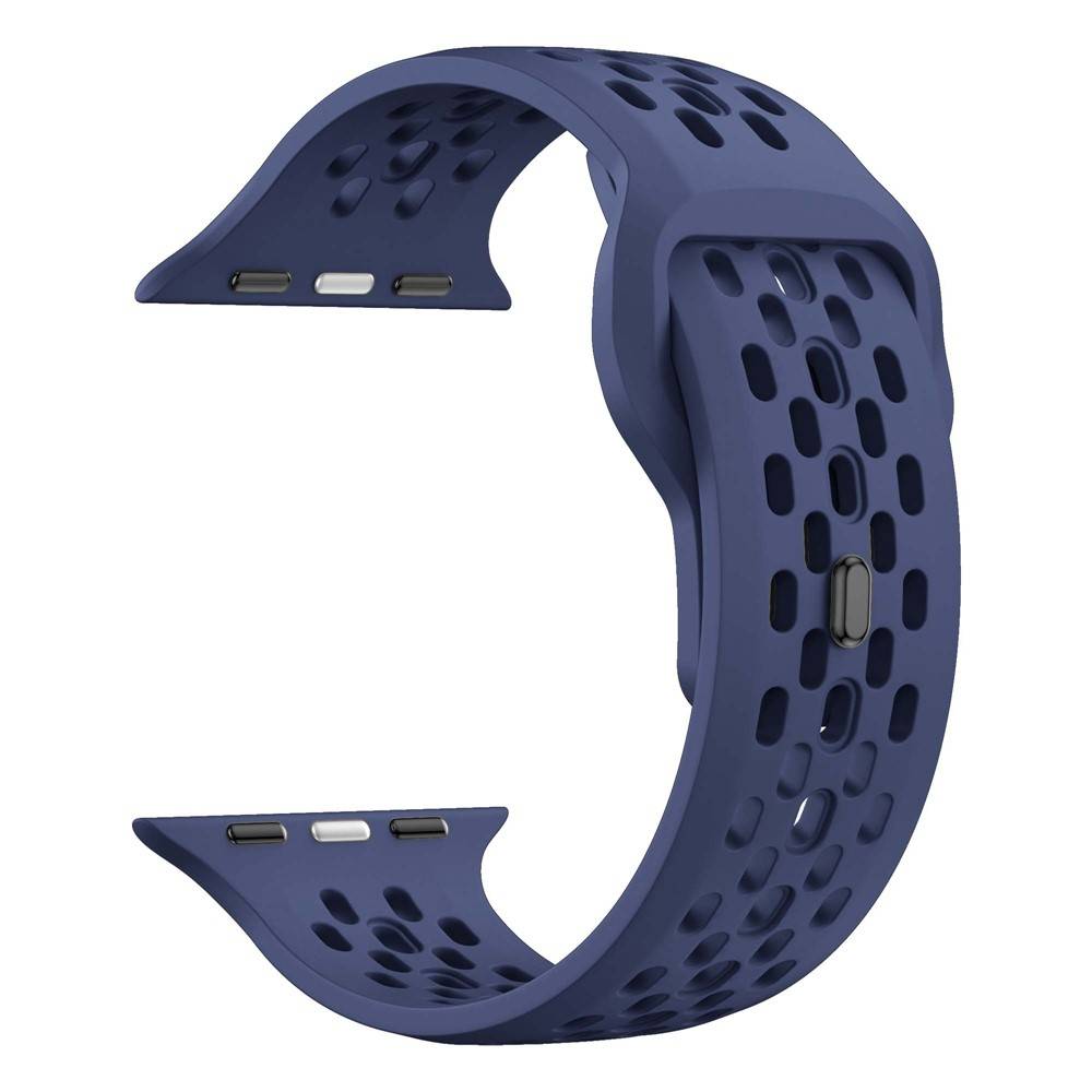 Silikonearmbånd Sport Apple Watch Series 12 46mm Mørkeblå