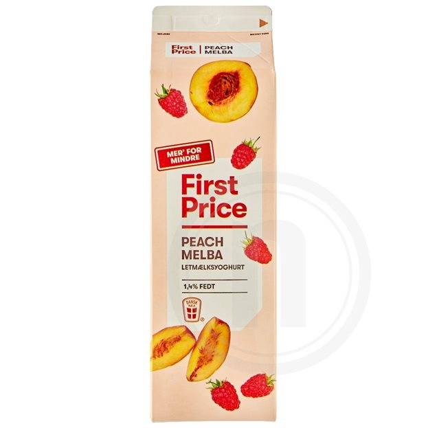 Yoghurt m. peach melba 1,4%