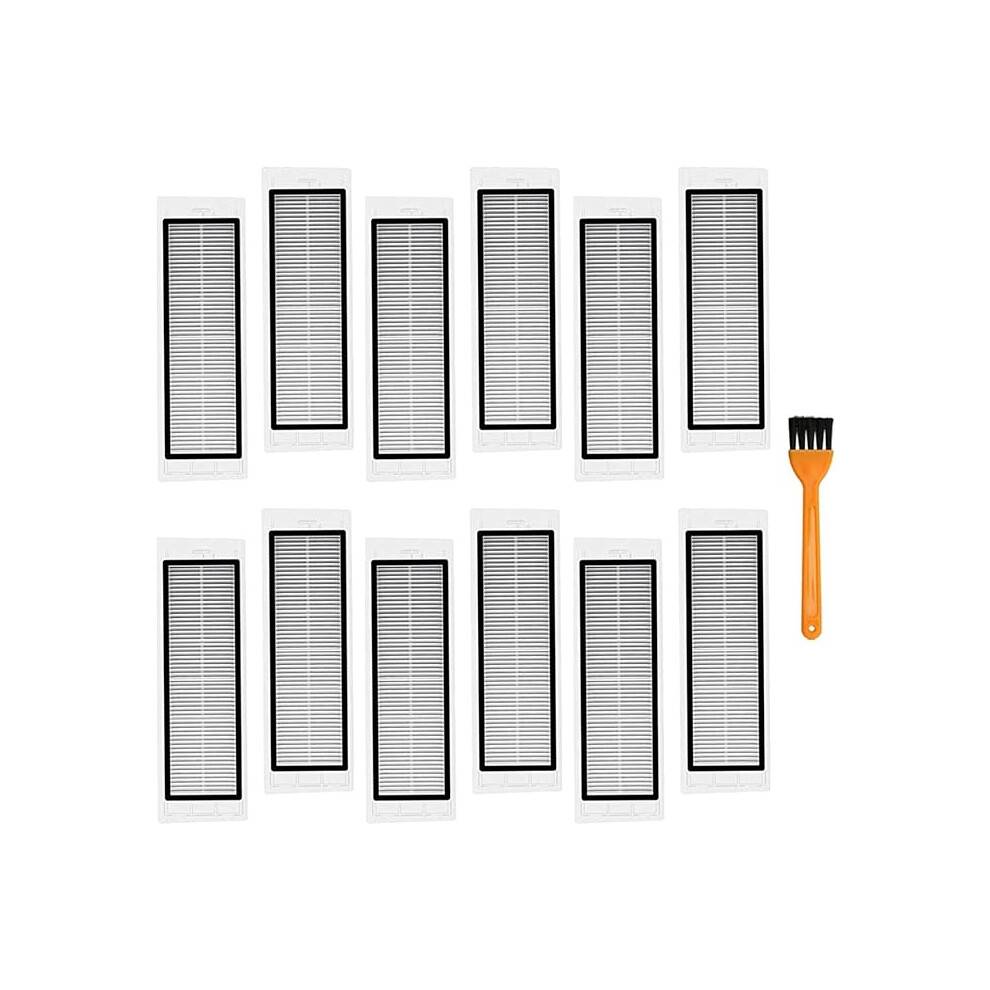 12 udskiftningsfiltre kompatible med Xiaomi/Roborock S5/S6/S4/E4/E5/E35 | HEPA-stil (20+ modeller kompatible)