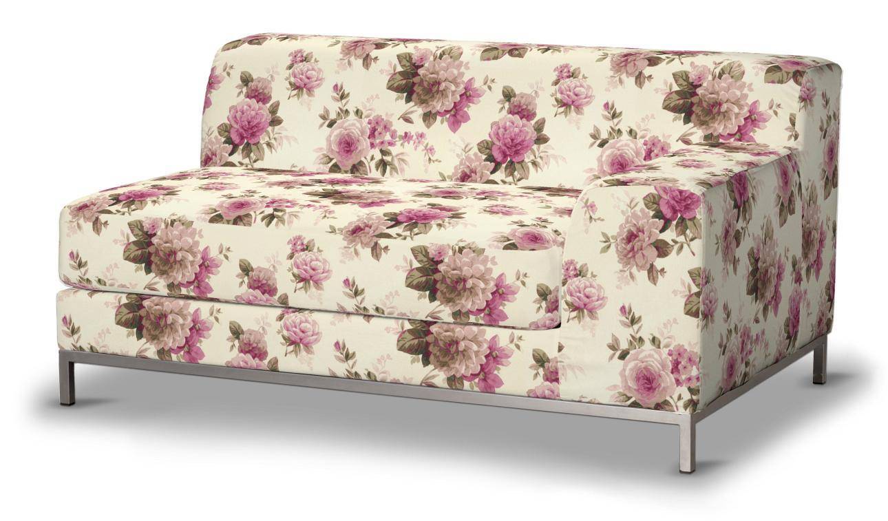 Kramfors klädsel<br>2-sits soffa - höger, Rosa blommor på naturvit botten, 150 X 95 X 75 CM, Londres