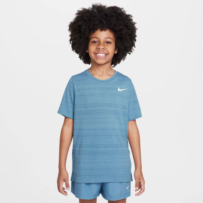 Nike Dri-Fit Miler T-shirt XS 122-128 Junior Blue för aktiv löpning och träning