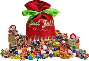 Julsäck Twist 1960 g Tomtedans Röd God Jul