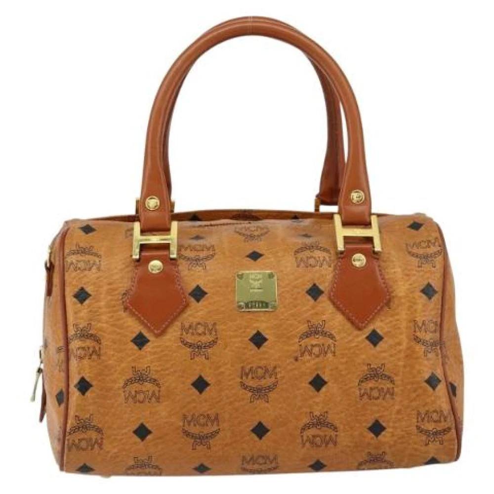 MCM Pre-owned Pre-owned Visetos Håndtaske - Vintage - Dame - Brun - ONE SIZE - Læder