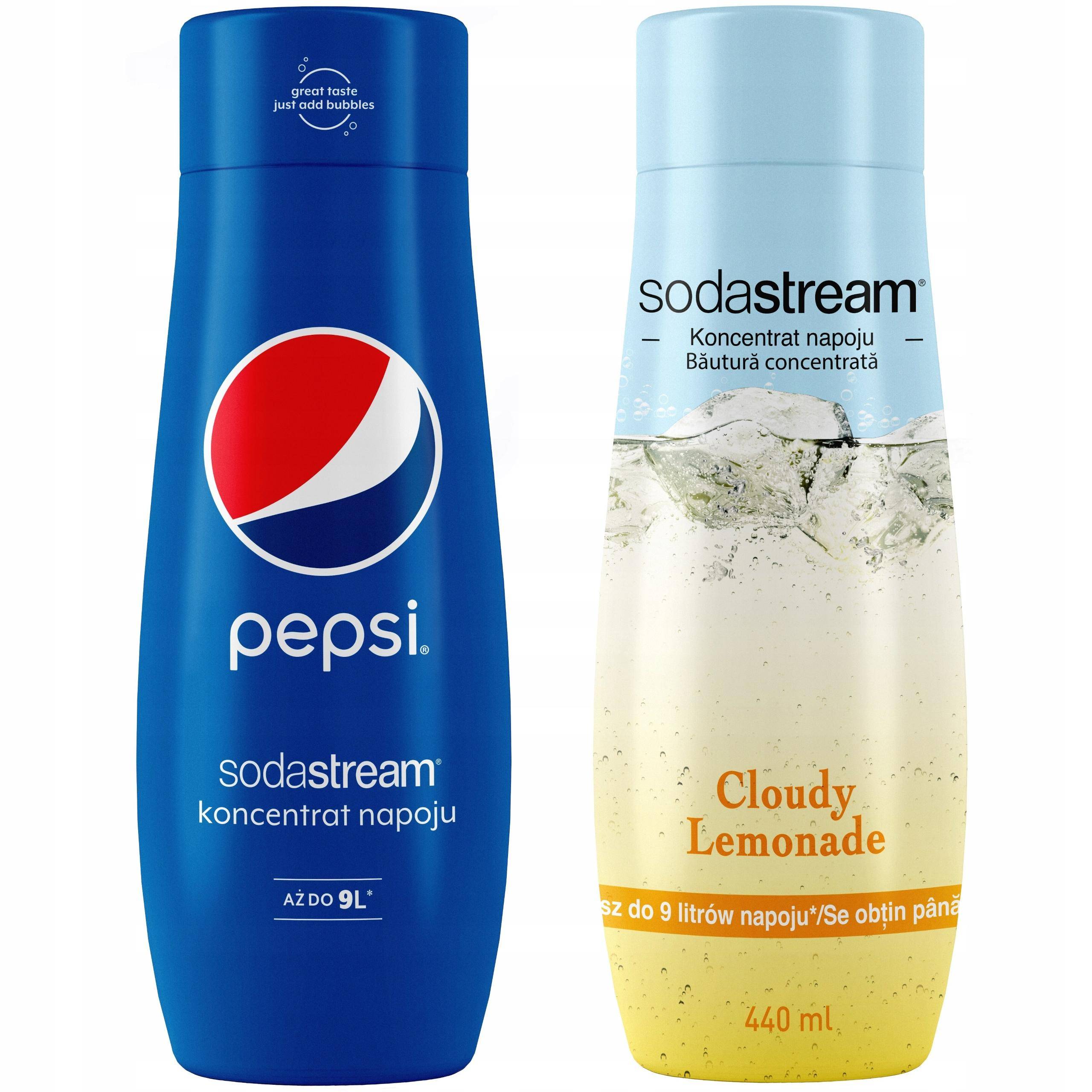 Set of 2 SodaStream Pepsi+Lemonade concentrates
