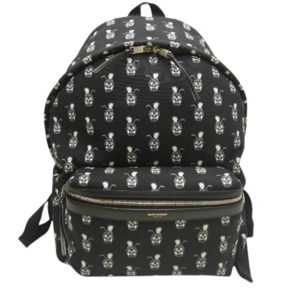 Saint Laurent Vintage Pre-owned Vintage Canvas Rygsæk - Vintage - unisex - Sort - ONE SIZE - Uld