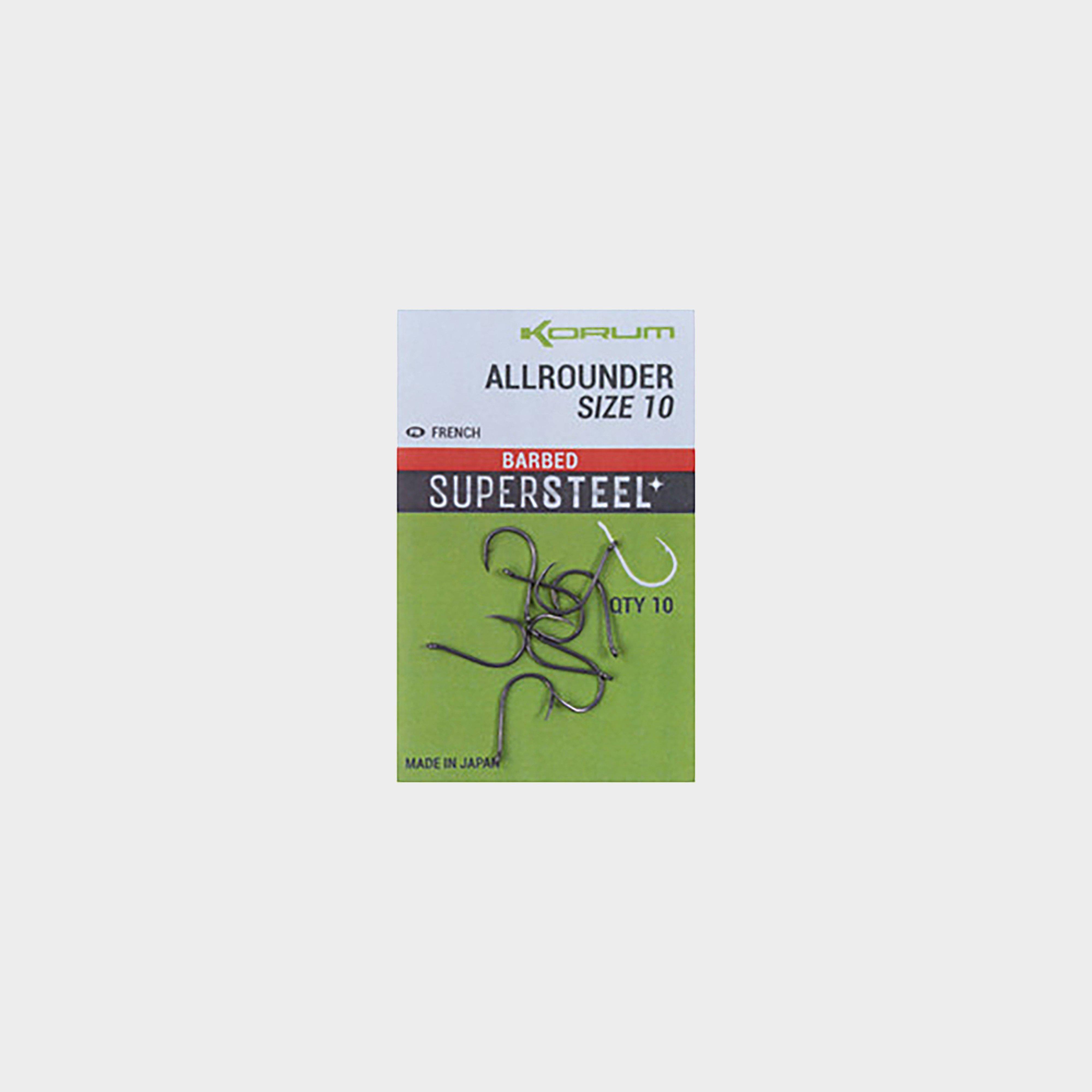 Korum Allrounder Size 6 Barbed, Black