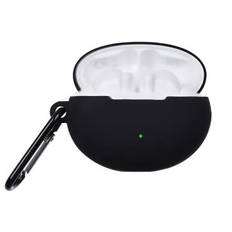 Mjukare skyddsskal för Huawei FreeBuds 4i airpod pro-case, svart Silikon skyddsfodral för hörlurar, wireless charging case för earbuds