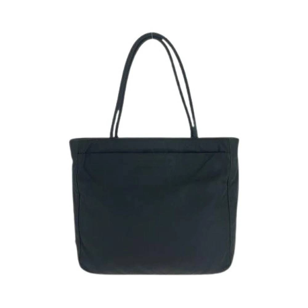 Prada Vintage Pre-owned Nylon Tessuto Logo Plate Håndtaske - Vintage - Dame - Sort - ONE SIZE - Nylon