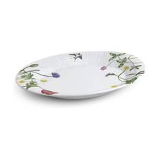 Kähler Hammershøi Sommer Serveringsfad - B 28,5 x L 22,5 cm - Keramik - Engblomster