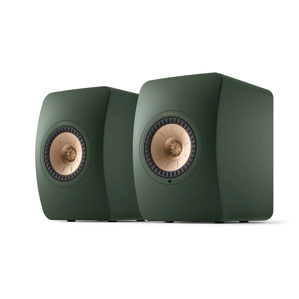 KEF LS50 Wireless II Aktiv högtalare - Moss green - Trådlös Högtalare