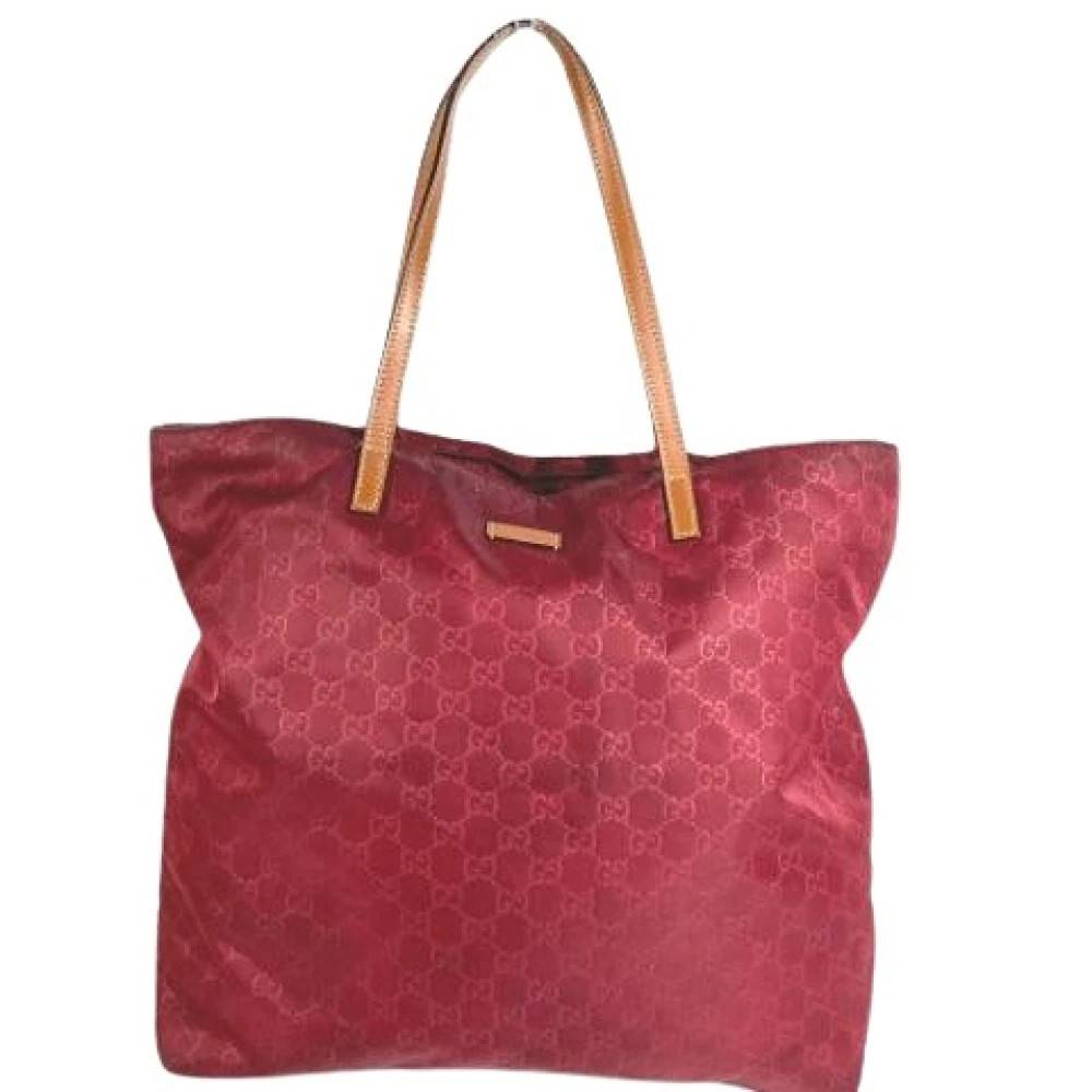 Gucci Vintage Pre-owned Vintage Tote Bag - Vintage - Dame - Rød - ONE SIZE - Uld