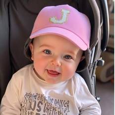 1 st barnkeps med 26 bokstäver, babykeps, spädbarn, flickor, pojkar, barnkeps, barnhatt för barn 1-3 år som present - Rosa (1-3Y)
