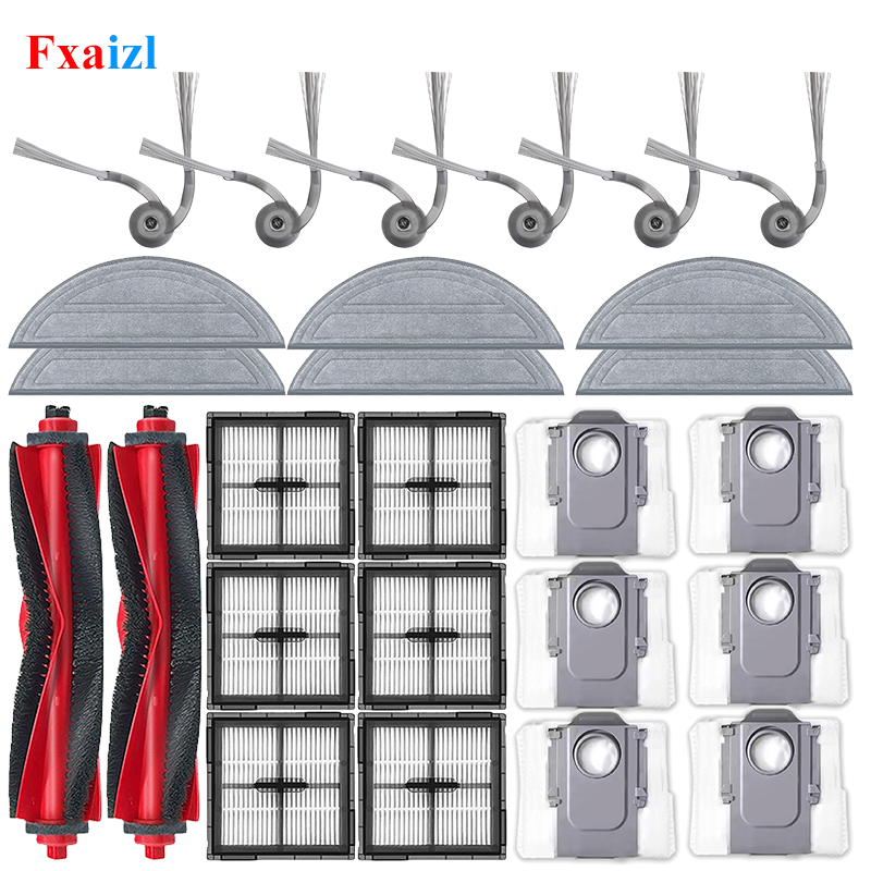 For Roborock Q10 S5 / Q10 VF / Q10V / S8 Pro / S8 Pro Plus Parts Accessories Main Side Brush Filter Mop Dust Bag Spare Parts