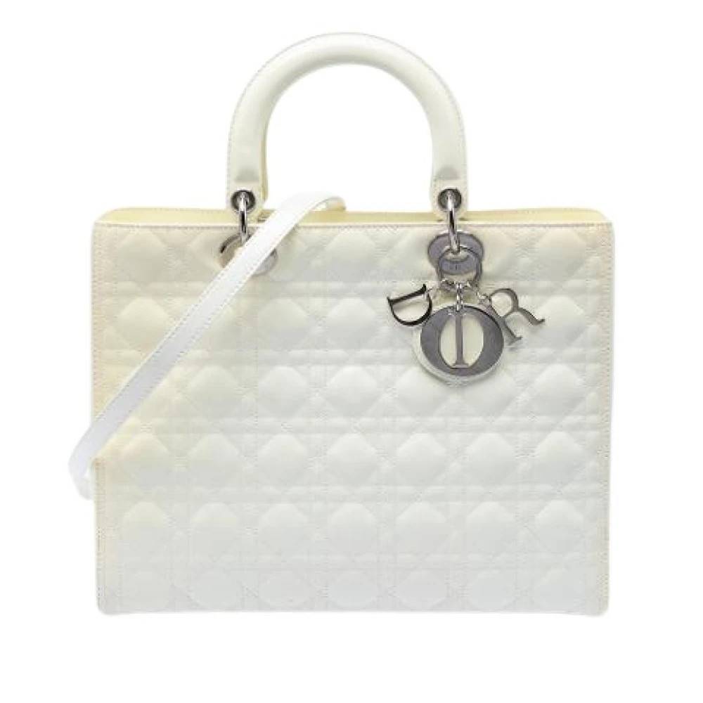 Dior Vintage Pre-owned Lady Dior - Vintage - Dame - Hvid - ONE SIZE - Læder