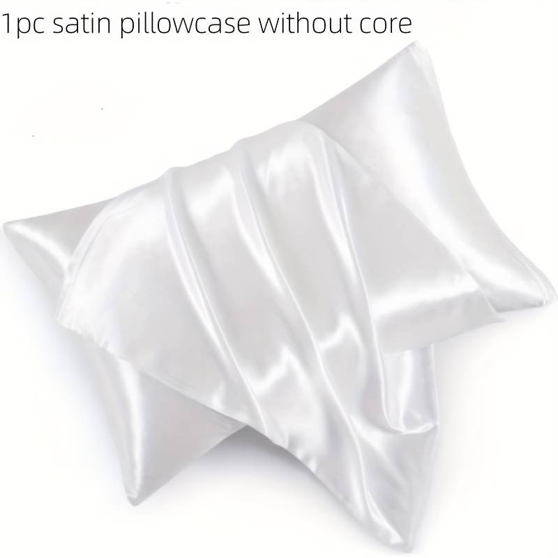 TEMU 1pc Soft Comfortable Satin Pillowcase - Envelope Closure - Skin And Hair Friendly