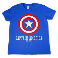 Captain America Logo Børne T-Shirt - 12/14 år